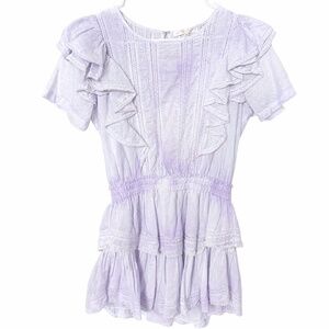 LoveShackFancy Lavender Ruffle Tiered Dress | Size Small | Cottagecore